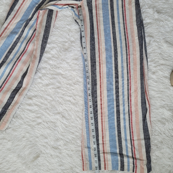 Indigo Rein Linen V-Neck Sleeveless Wide Leg Jumpsuit Size Large - Picture 16 of 16